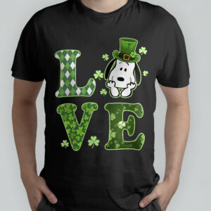 Snoopy Irish Love St. Patrick’s Day Green Hats Peanuts Shamrock Clover Feelin’ Lucky Day T-Shirt