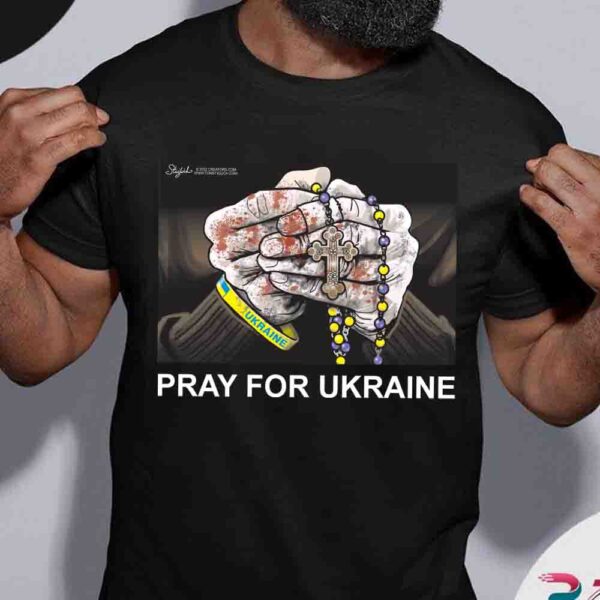 Pray For Ukraine Free Ukrainian Flag Support Shirt