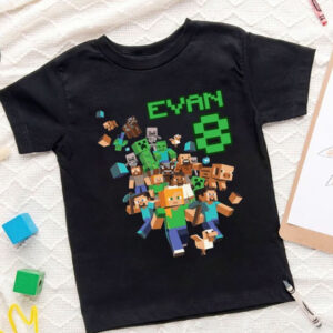 Personalize Minecraft Birthday Shirt