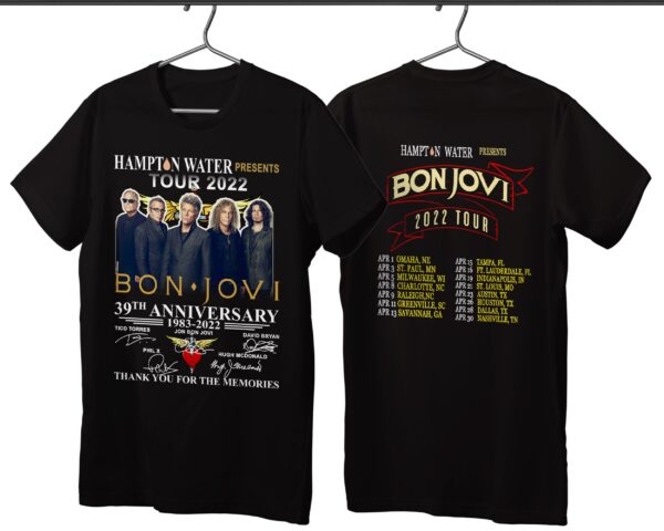 Bon Jovi 2022 Tour 2 Sided T-Shirt