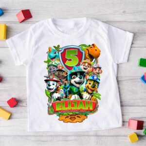 Cusotm Paw Patrol Dino Rescue Birthday T Shirt