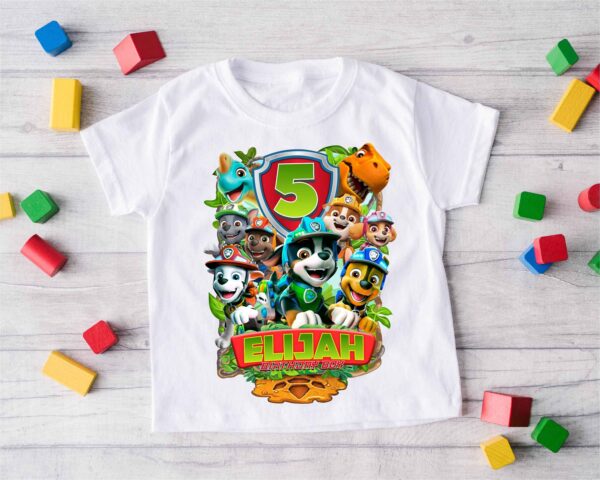 Cusotm Paw Patrol Dino Rescue Birthday T Shirt