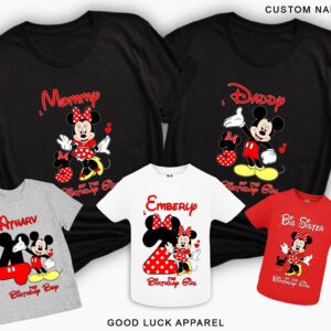 Custom Disney Family Matching Birthday Shirts