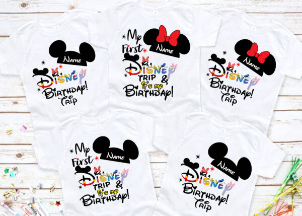 Custom Family Disney Birthday Trip Vacation Shirt