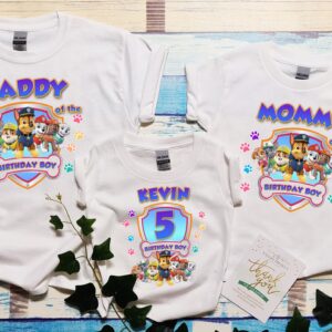 Custom Family Paw Patrol Birthday BOY Shirts