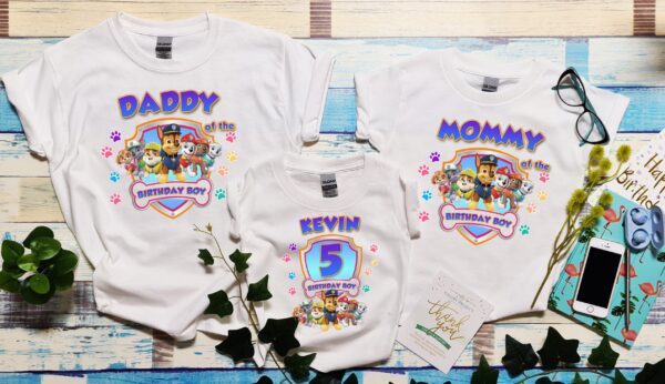 Custom Family Paw Patrol Birthday BOY Shirts