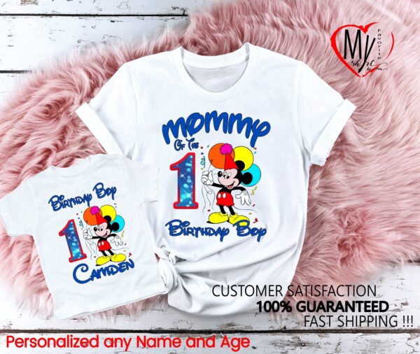 Custom Mickey Birthday Party Shirt For Kid