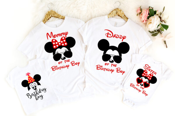 Custom Mickey Family Matching Birthday Boy Shirts