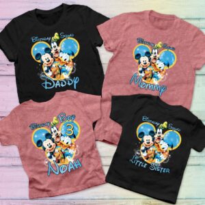 Custom Mickey Mouse Family Birthday Shirts