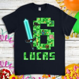 Custom Minecraft Birthday Boy Shirt For Toddler