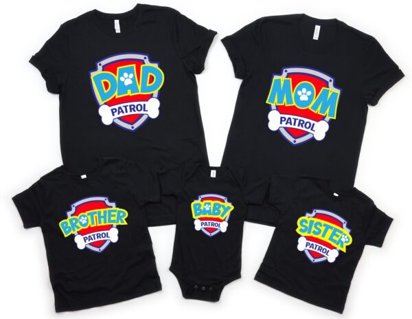 Custom Paw Patrol Family Matching Shirt