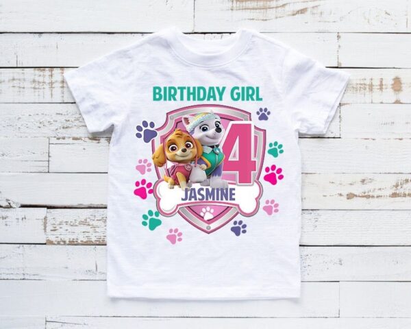 Custom Paw Patrol Skye Everest Birthday Shirt