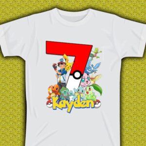 Custom Pokemon Family Birthday Shirt For Baby