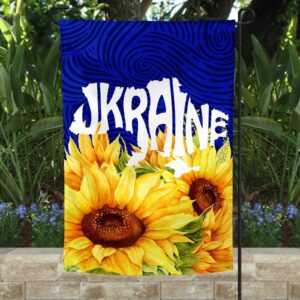 Custom Ukraine Sunflower Garden Flag