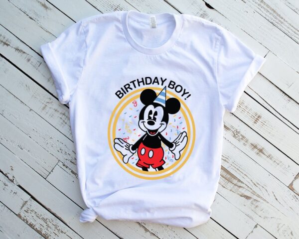 Dinsey Mickey Mouse Birthday Boy Shirt