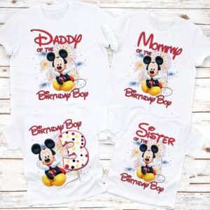 Disney Mickey Matching Family Birthday Shirts