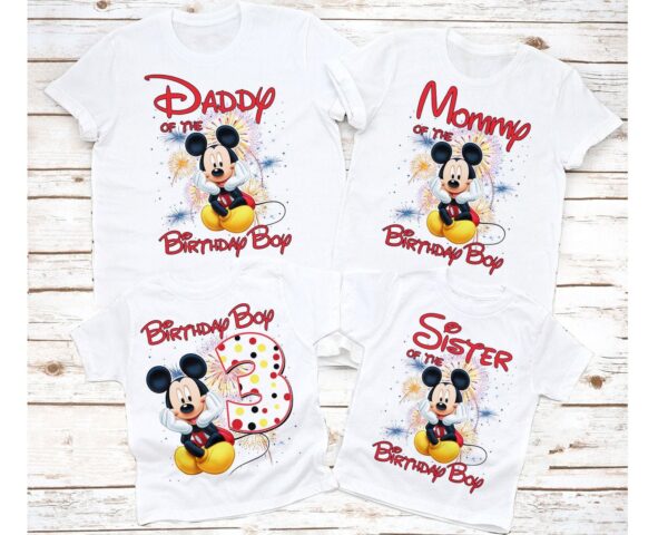 Disney Mickey Matching Family Birthday Shirts