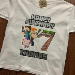 Family Matching Birthday Minecraft Shirt For Toddler