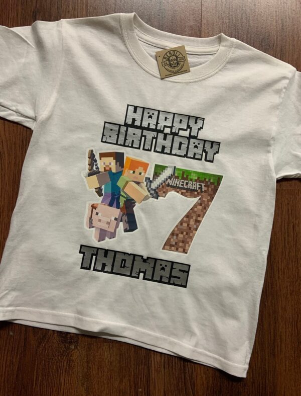 Family Matching Birthday Minecraft Shirt For Toddler