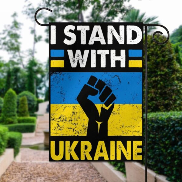 Free Ukraine I Stand With Flag Double Sided Decoration