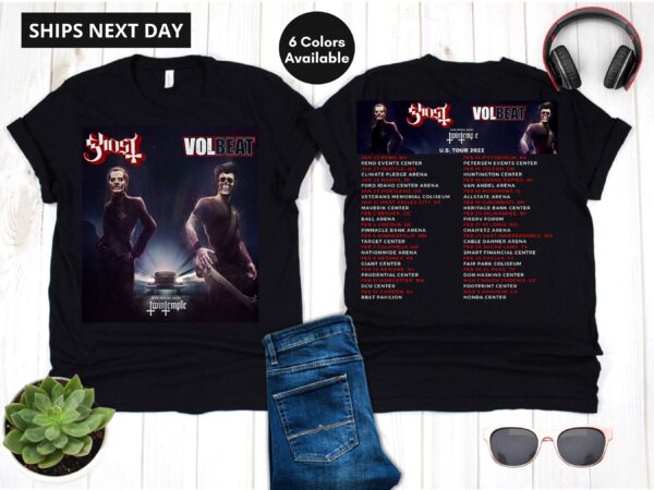 Ghost And Volbeat 2022 Tour 2 Sided Shirt