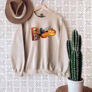 Halloween Sweatshirt Vintage Boo Funny Matching Gift For