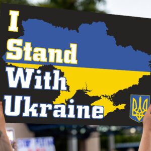 I Stand with Ukraine Yard Sign Pray For Ukrainan