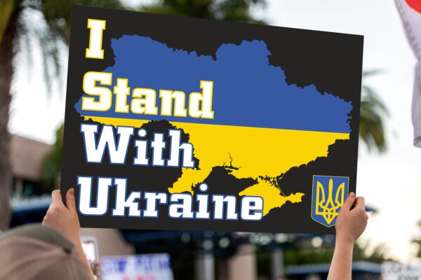 I Stand With Ukraine Yard Sign Pray For Ukrainan