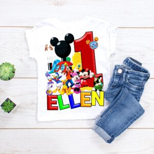 Custom Mickey Mouse Clubhouse Birthday Shirt For Kids