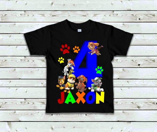 Custom Paw Patrol Birthday Shirt Gift For Kids