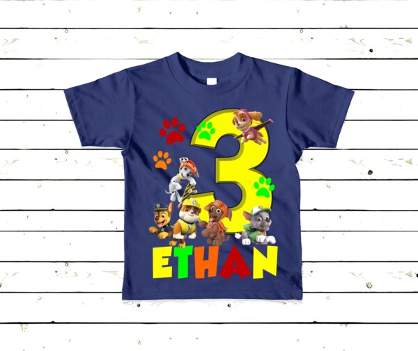 Custom Paw Patrol Birthday Shirt Gift For Kids