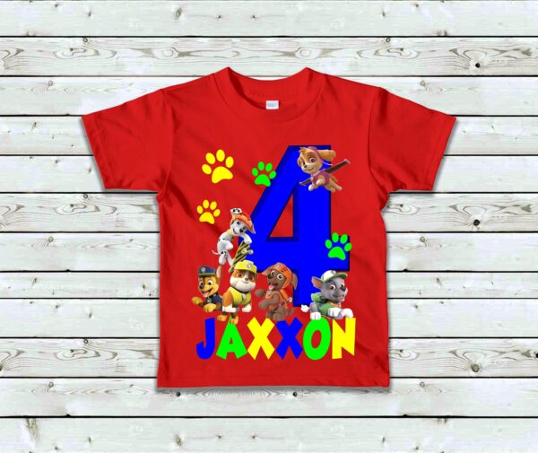 Custom Paw Patrol Birthday Shirt Gift For Kids