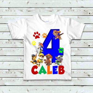 Custom Paw Patrol Birthday Shirt Gift For Kids