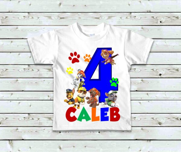 Custom Paw Patrol Birthday Shirt Gift For Kids