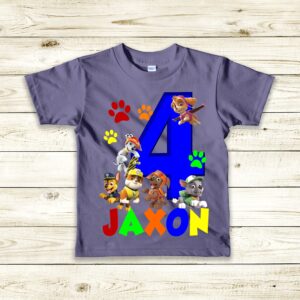 Custom Paw Patrol Birthday Shirt Gift For Kids