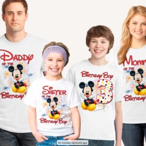 Disney Mickey Matching Family Birthday Shirts