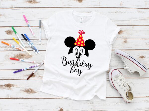 Custom Mickey Family Matching Birthday Boy Shirts