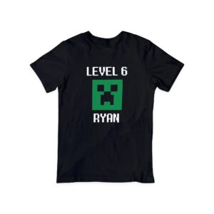 Personalized Minecraft Game Birthday Shirt With Name