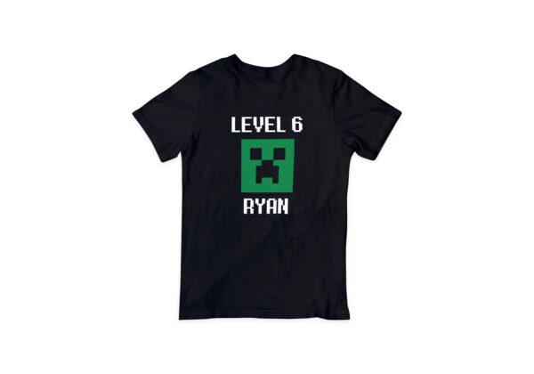 Personalized Minecraft Game Birthday Shirt With Name