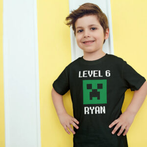 Personalized Minecraft Game Birthday Shirt With Name