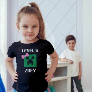 Personalized Minecraft Game Birthday Shirt With Name