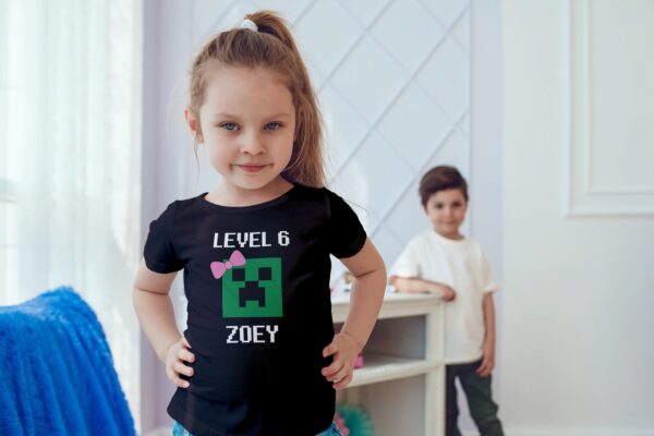 Personalized Minecraft Game Birthday Shirt With Name