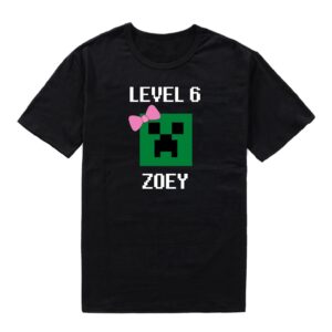 Personalized Minecraft Game Birthday Shirt With Name