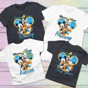 Custom Mickey Mouse Family Birthday Shirts