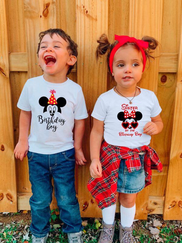 Custom Mickey Family Matching Birthday Boy Shirts