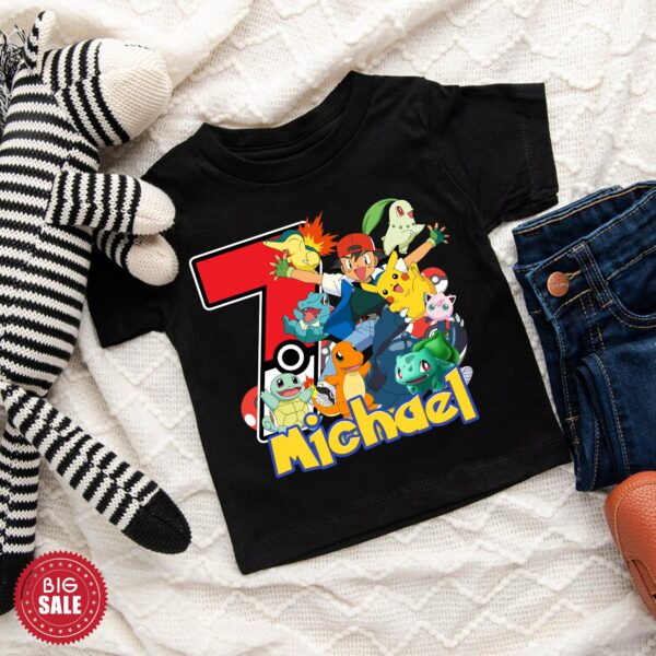 Personalized Pokemon Family Birthday Party Shirt