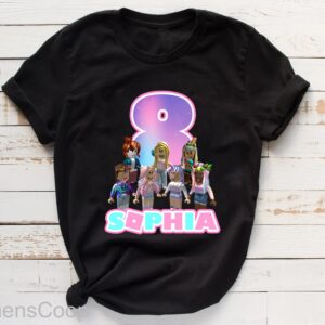 Personalized Name Roblox Birthday Girl Matching Shirt