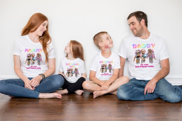 Roblox Birthday Girl Family Matching Shirt