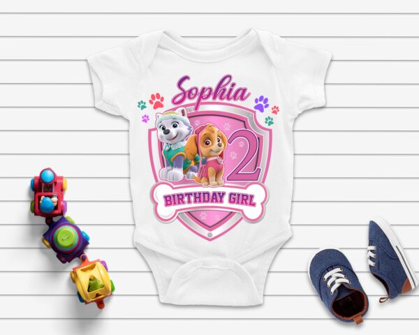 Custom Skye Paw Patrol Family Birthday Shirt