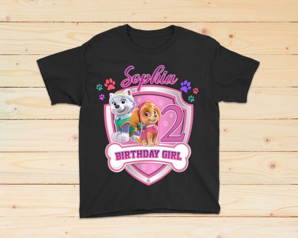 Custom Skye Paw Patrol Family Birthday Shirt